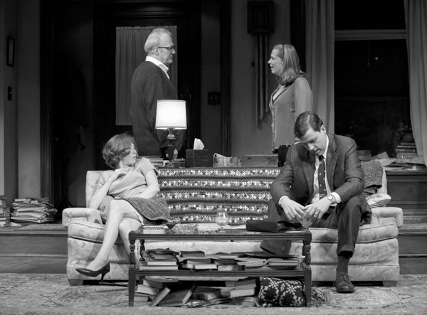 Long night’s journey: Carrie Coon, Tracy Letts, Amy Morton and Madison Dirks.  Photo by Michael Brosilow 