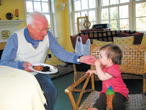 Photo by Maja T. Castillo, MD Castillo’s daughter Marcella, with her great-grandfather.