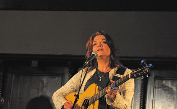 Rosanne Cash helped raise about $75,000 April 8 to repair Lettie G. Howard, one of  the South Street Seaport Museum's historic ships. Downtown Express photo by Terese Loeb Kreuzer 
