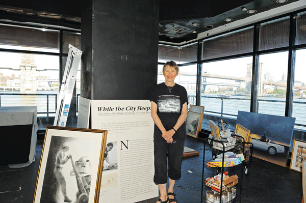 Downtown Express photo by Terese Loeb Kreuzer Naima Rauam, who chronicled the old Fulton Fish Market with her paintings, will give up her last Seaport gallery on Sept. 9 when Pier 17 closes. “The moment I came here — it was 1966 — it was an instant click,” she said of the neighborhood. 