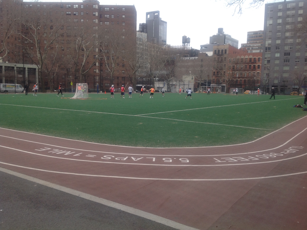 Photo by Devon Cormack Walk the Chelsea Ballfields track, while you take in a lacrosse game. 