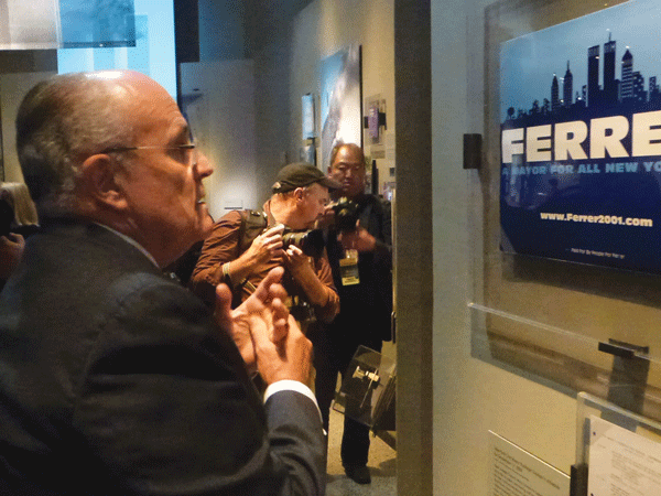 Rudy Giuliani at the 9/11 Memorial Museum last week.