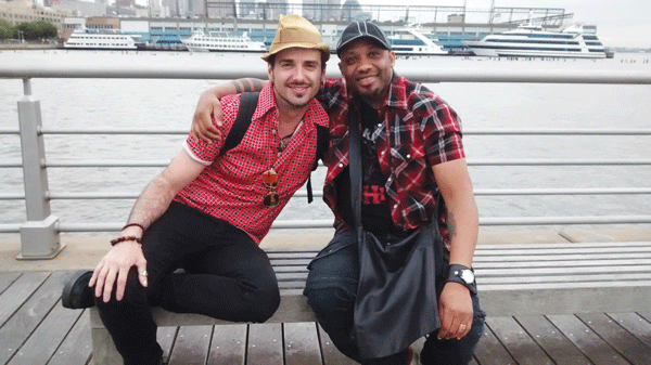 Downtown Express photo by Clarissa-Jan Lim Salvadore Lopez, left, and Devon McDowell, have some perspective on the Christopher St. Pier scene. 