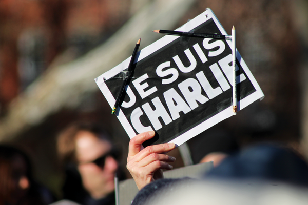 Je Suis Charlie (I am Charlie) began as a hashtag on Twitter and quickly became a slogan used across the world.