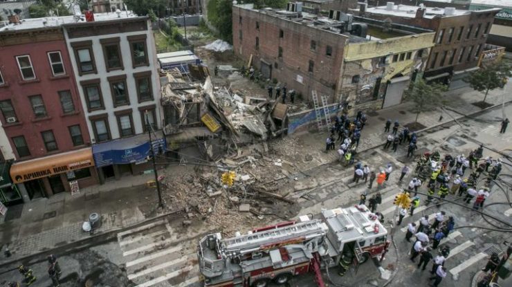 Four story building partially collapses in Brooklyn; three injured ...