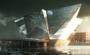Rex came up with this design for the Victoria & Albert Museum in Dundee, Scotland.