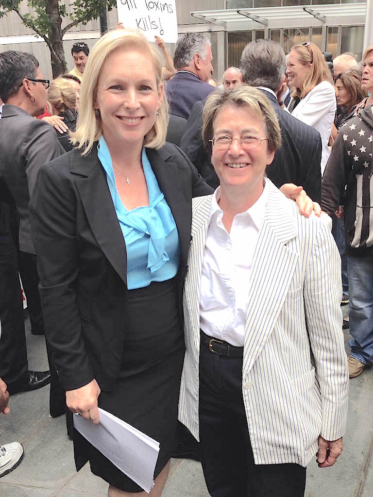 Deborah Glick, right, with U.S. Senator Kirsten Gillibrand. Gillibrand has not endorsed Glick. 