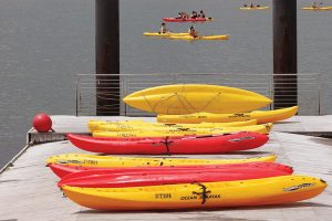 Photo by Milo Hess<br /> The Downtown Boathouse at Pier 26 received $15,000 from the settlement funds to buy 25 new boats for its free kayaking programs.