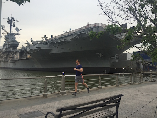 Intrepid runner and Hell’s Kitchen resident Ryan White will accept the Fear the Pier challenge, sight unseen, when he arrives on Pier 26 this weekend. Photo by Robert Dunne.