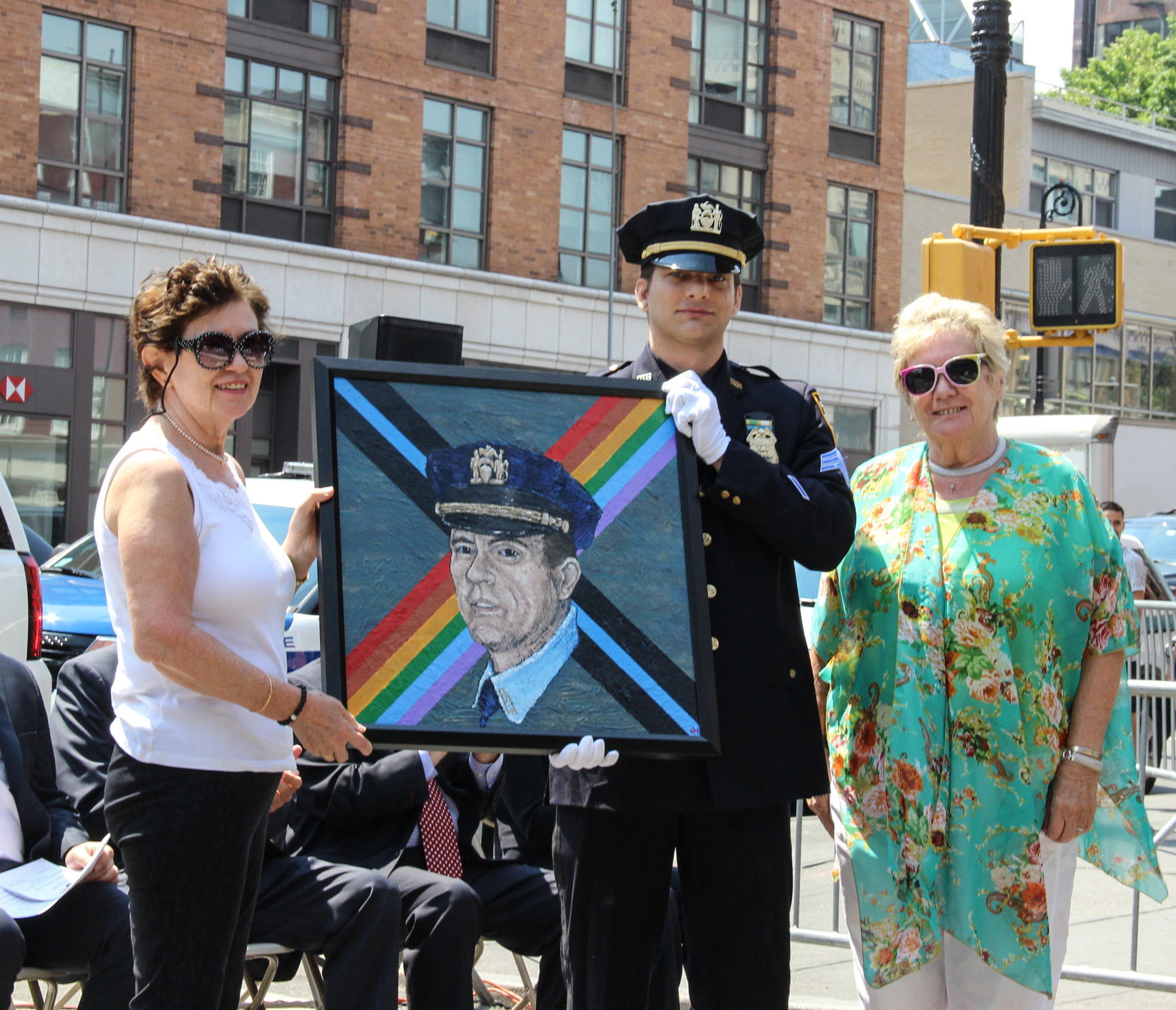 A painting by this sergent presented to Sgt. Chochrane's sisters.