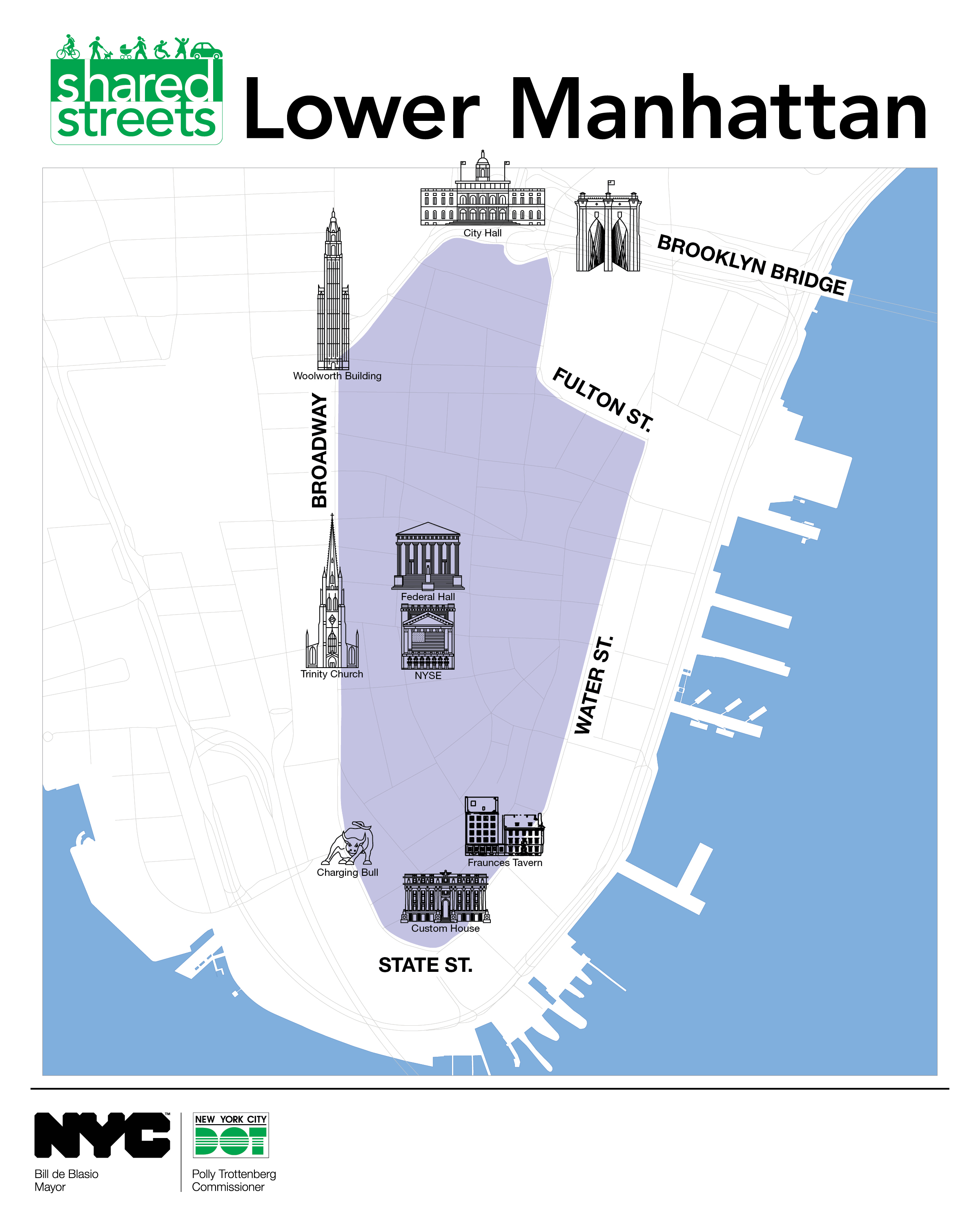 Department of Transportation The city's Shared Streets program will take traffic off of Downtown streets on three days in August. 