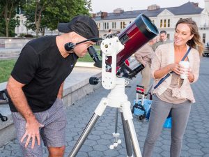 Photos by Milo Hess People strolling along the esplanade in Wagner Park on June 9 got a chance to get a close look at some heavenly bodies.