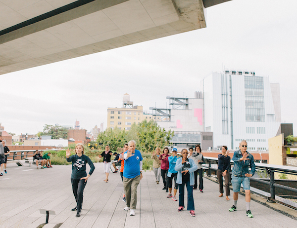 The High Line’s Tai Chi classes won't test your body, but they will certainly stretch your mind. Photo courtesy Friends of the High Line.