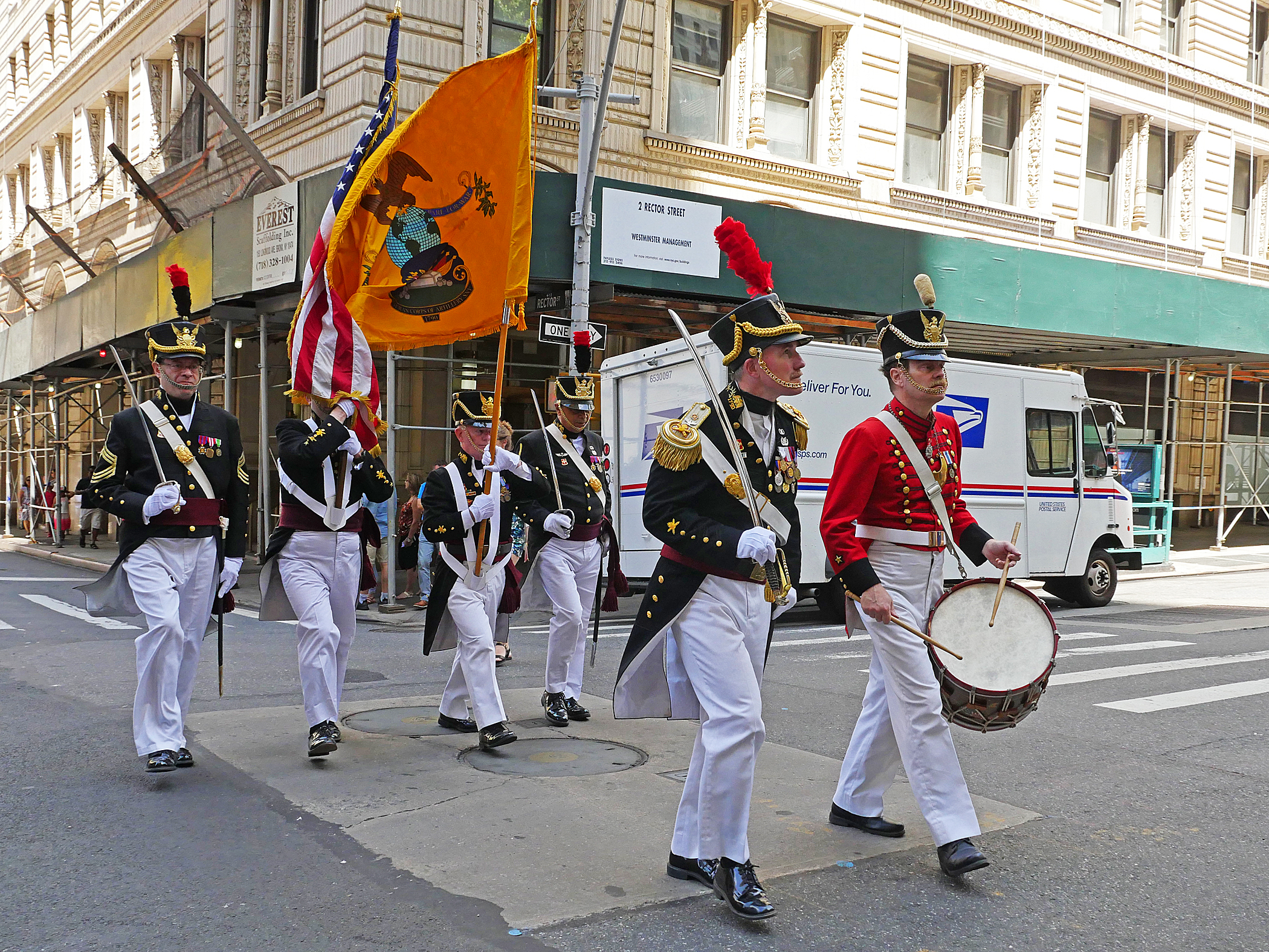 Photo by Milo Hess The 2nd-annual Lower Manhattan Independence Day Parade kicked off the holiday weekend on July 2, marching from the Irish Hunger memorial in Battery Park City down to Bowling Green.