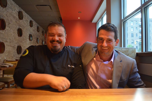 Executive Chef Ben Dodaro, left, and Vice President of Operations Seth Rose are gearing up for the grand opening of the new Haru Sushi location in Chelsea. Photo by Alex Ellefson.