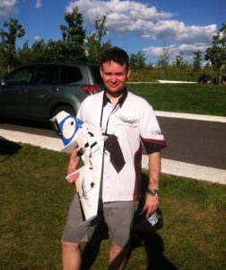 Photo by Colin Mixson Drone pilot Ian Jefferys flew out from Los Angeles to compete in the national championship and won the tournament’s winged-drone category.