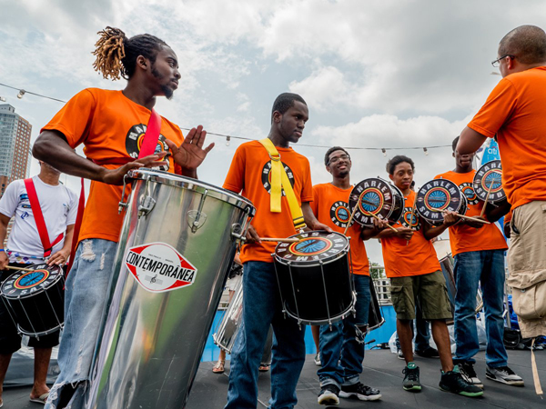 Photo by Milo Hess A local samba band.