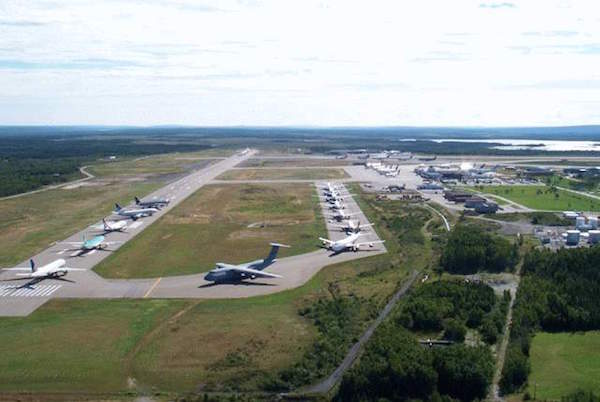 Planes on the runway of Gander’s airport, Sept. 11, 2001. Photo Courtesy Town of Gander.