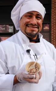 Trading Post Chef Arturo Porras served up risotto.