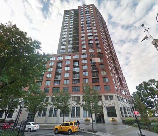 Google Streetview Liberty Terrace at 380 Rector Pl. is one of three condo buildings on that street set to bring to market nearly 350 unsold units worth a total of $430 million.