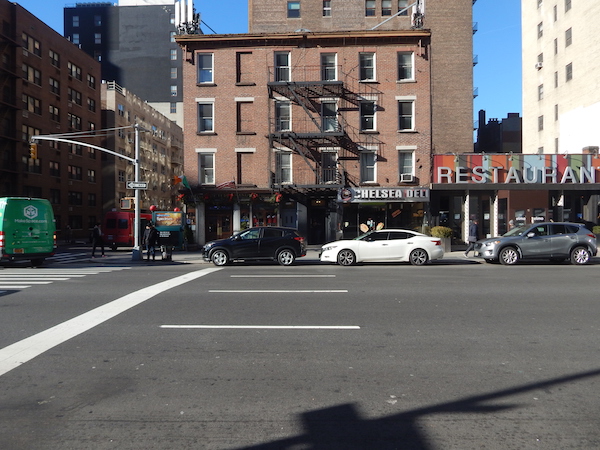 The two lots at the corner of Seventh Ave. and W. 19th St. house Peter McManus Café and a now-closed Chelsea Deli. Photo by Sean Egan.