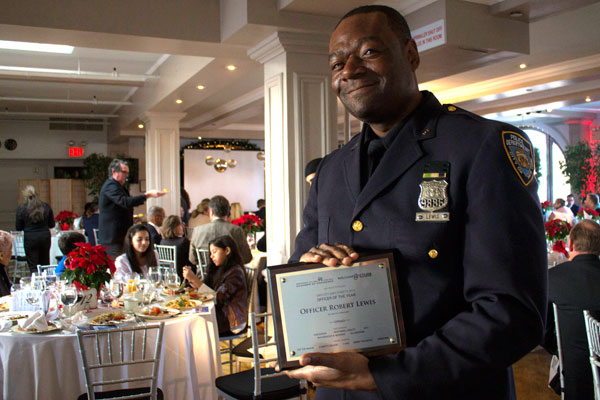 Police Officer Robert Lewis, of the Sixth Precinct. Photo by Zach Williams.