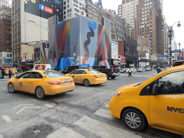 The DOT identified this intersection at W. 34th St. & Eighth Ave. as a priority in a 2014 report — and CB4 wants the agency to do something about it. Photo by Sean Egan.