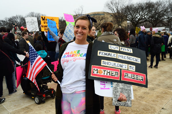 Support for LGBTQ rights was another prominent part of the march. | DONNA ACETO