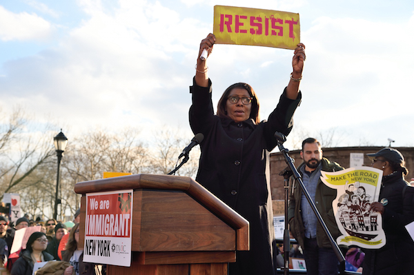 Public Advocate Letitia James in Battery Park. Photo by Donna Aceto.