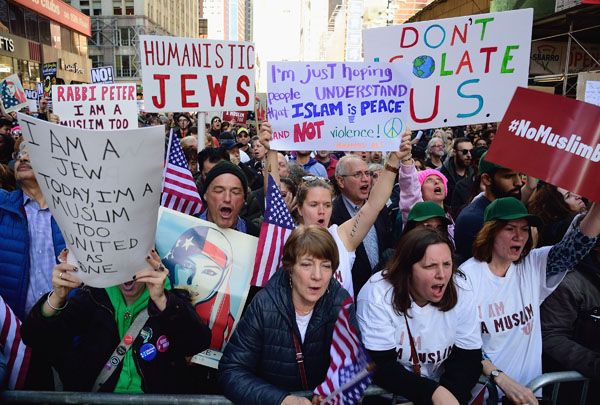 The crowd in Times Square on February 19. | DONNA ACETO