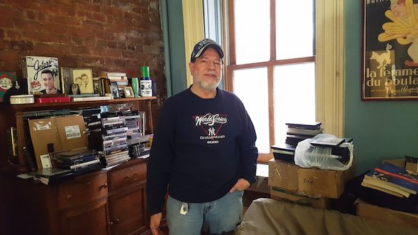 Alan Sklar, at the Chelsea apartment he originally moved into because of its proximity to the store’s Ninth Ave. location. Photo by Dusica Sue Malesevic.