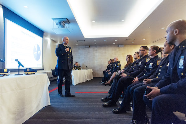 NYPD Chief of Patrol Terence “Terry” Monahan led the presentation. Photo by Jordan Rathkopf.