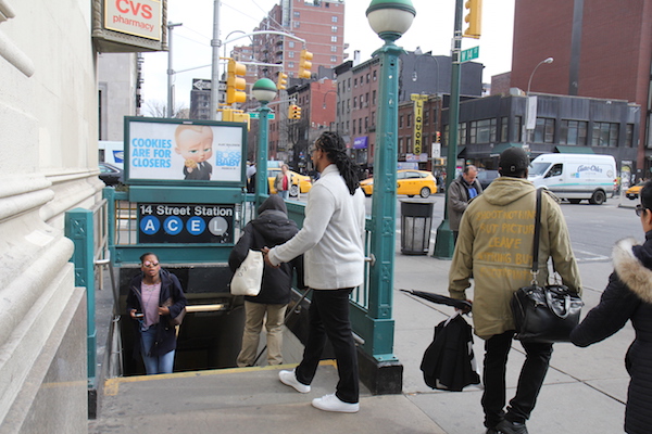 Around 50,000 people ride the L train exclusively to get across town each day, according to the MTA. Photo by Dennis Lynch.