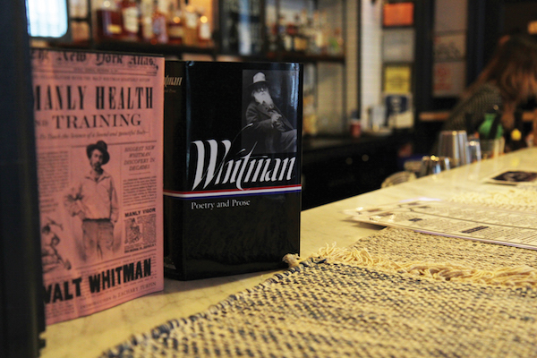 Whitmans gets its name from Walt Whitman, the great American poet of the 19th century. You can read his work while you wait for your burger. Photo by Dennis Lynch.