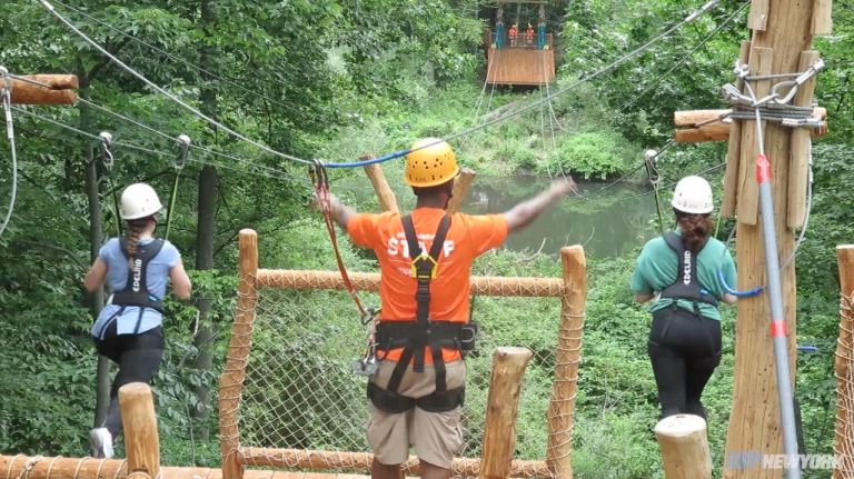 Zipline at the Bronx Zoo’s Tree Top Adventure