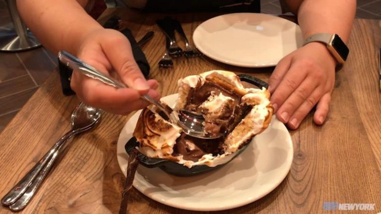 SaltBrick Tavern pastry chef Tracy Wilk makes her PB s’mores baked Alaska