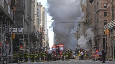 A steam pipe explosion on Fifth Avenu