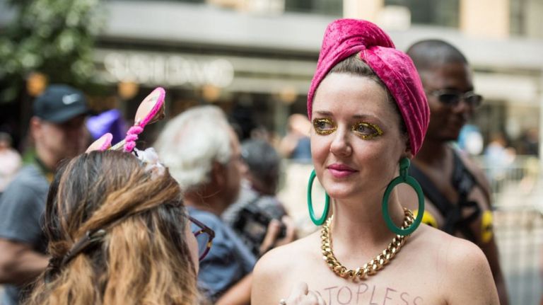 Gotopless Day Parade Encourages Women To ‘express Their Right To Bare Breasts Amnewyork 0617