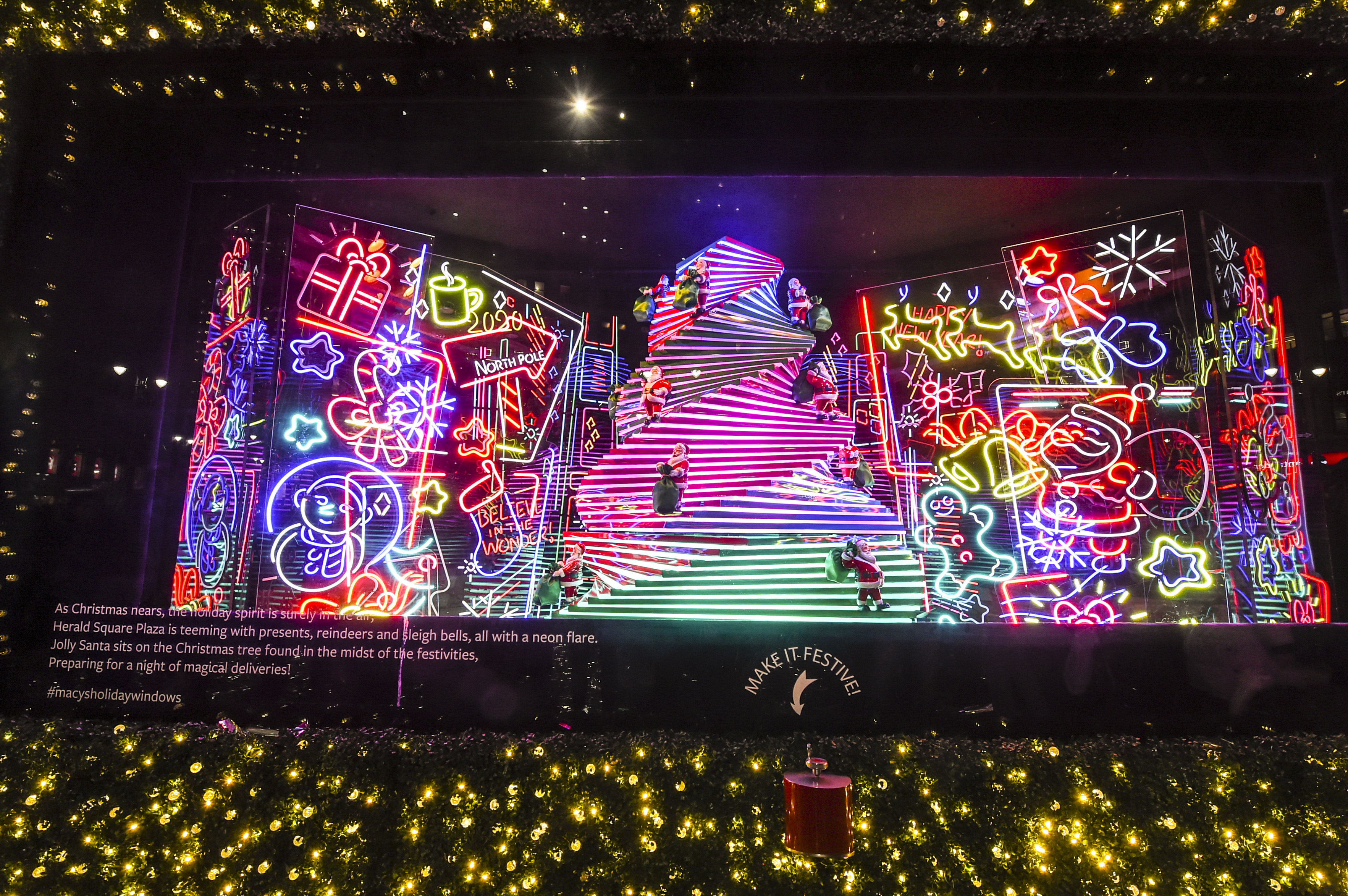 Macy's unveils its iconic holiday windows in New York City for