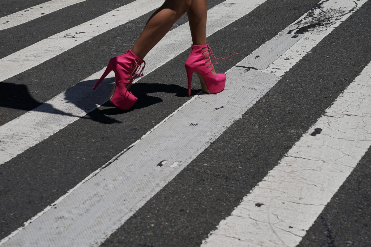 Participants take part in the LGBT Pride March in the Manhattan borough of New York City