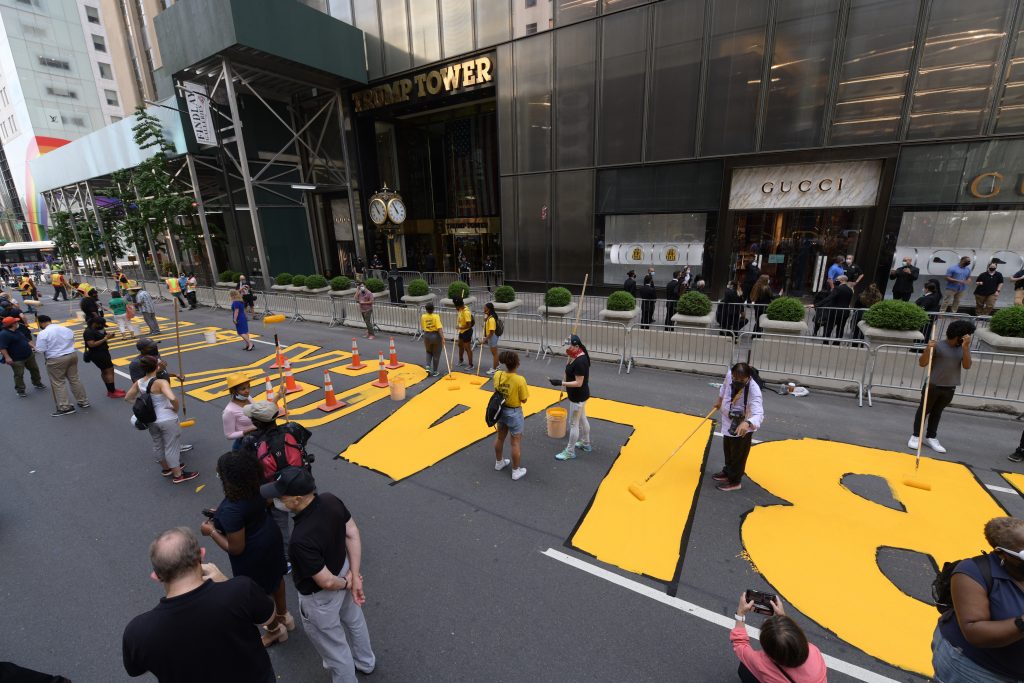 Black Lives Matter Mural Painted At Trump Tower, Much To Chagrin Of The ...