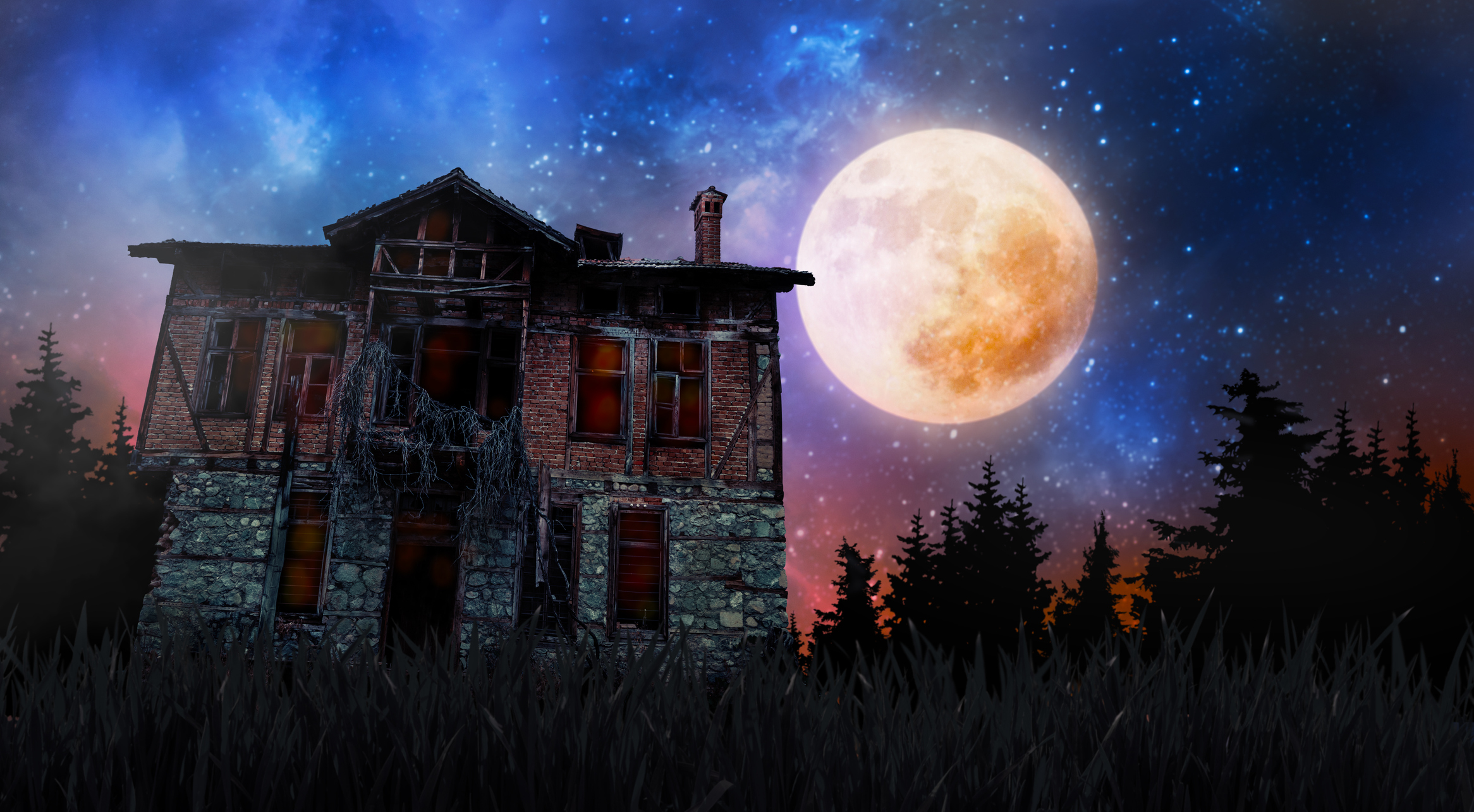 halloween haunted house images