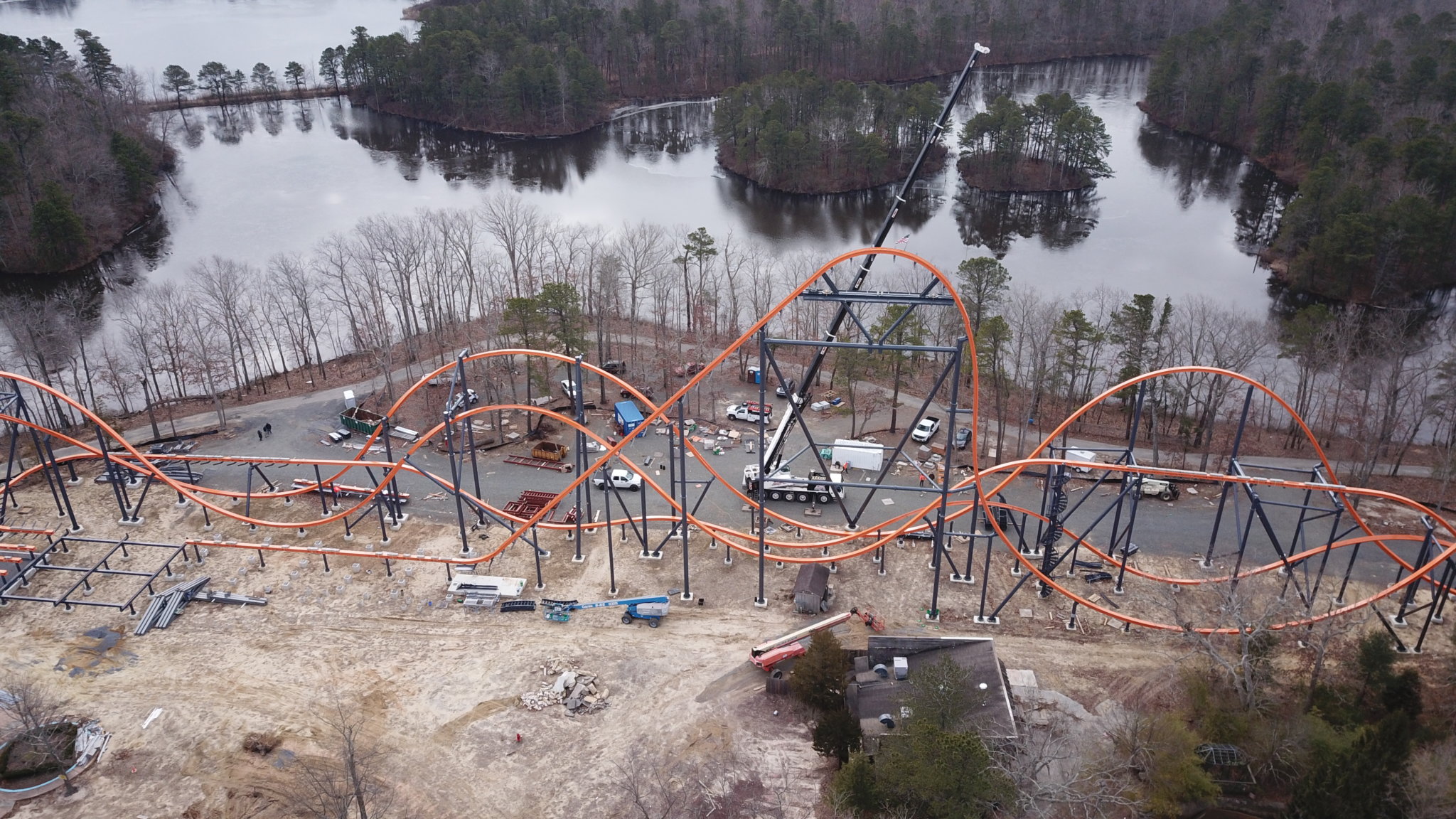 New 130foot ‘Jersey Devil’ roller coaster tops off at Six Flags Great