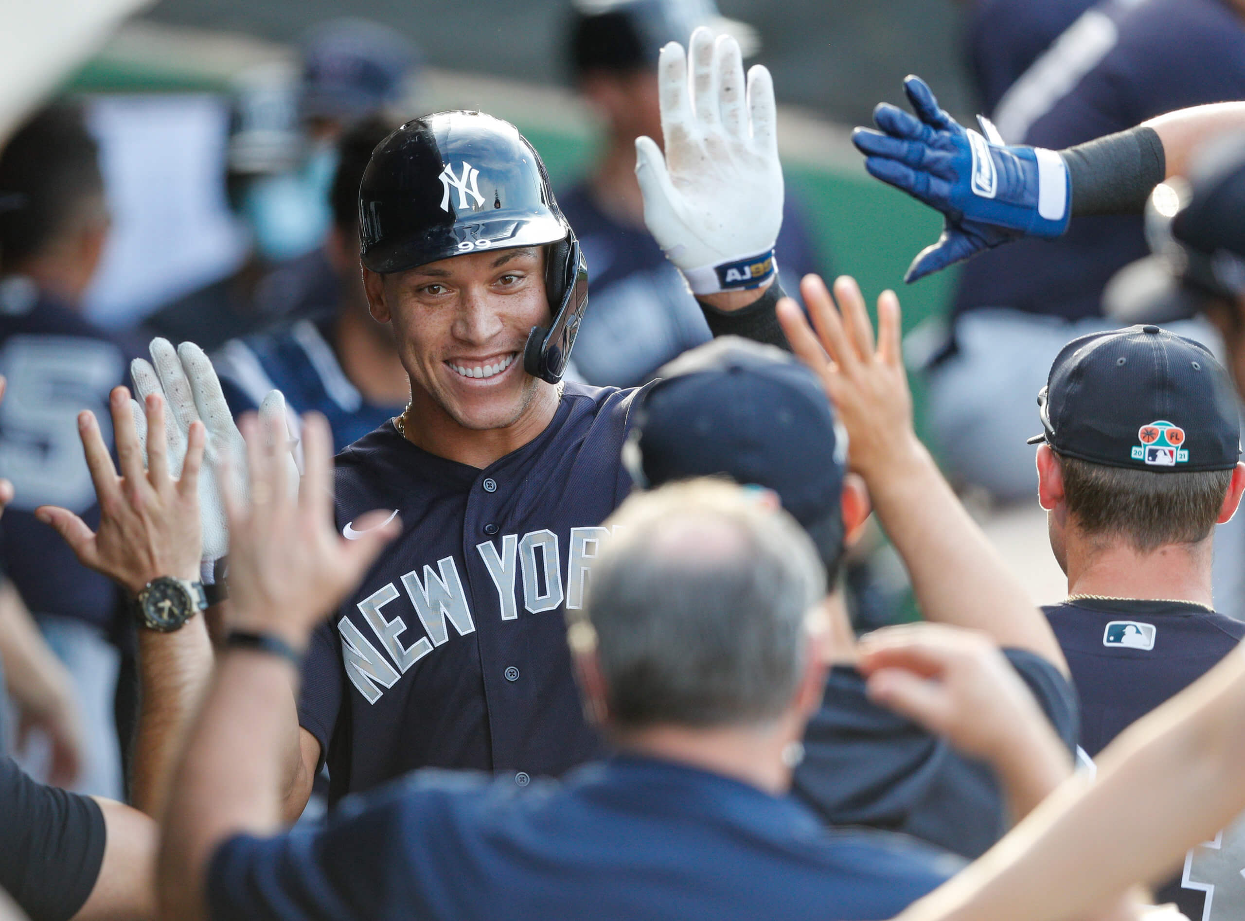 Giancarlo Stanton, Aaron Judge feeling good physically as season