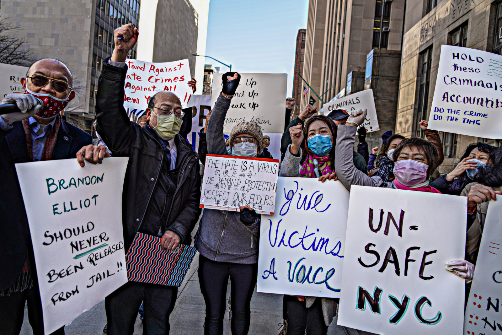 ‘The hate is a virus’: Lower Manhattan ralliers demand justice for bias ...