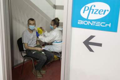 FILE PHOTO: Serbia continues mass vaccination of its citizens against COVID-19