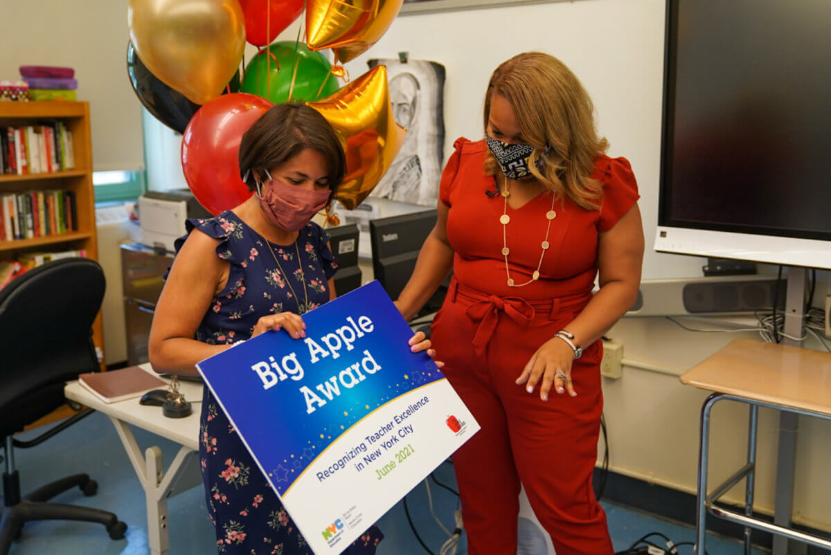 East Harlem teacher one of 20 Big Apple Award recipients for work with