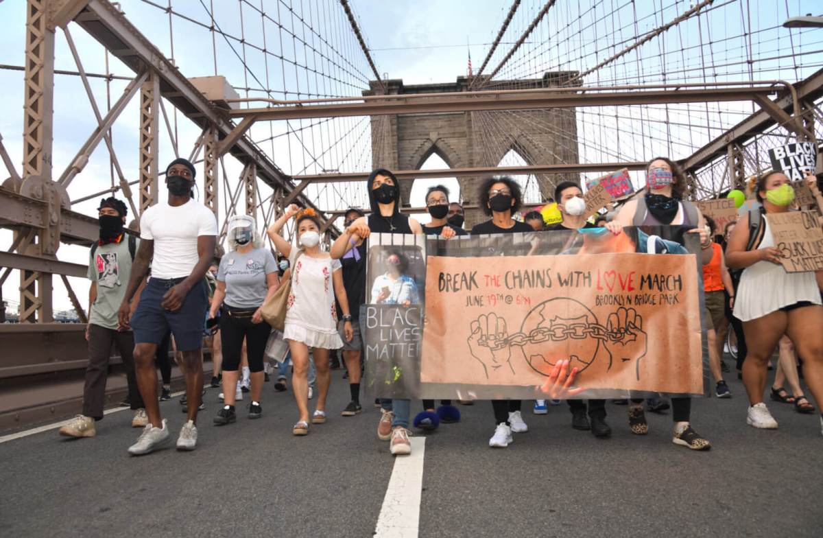 Members of the Dyke March Committee produced a Break the Chains with Love Juneteenth