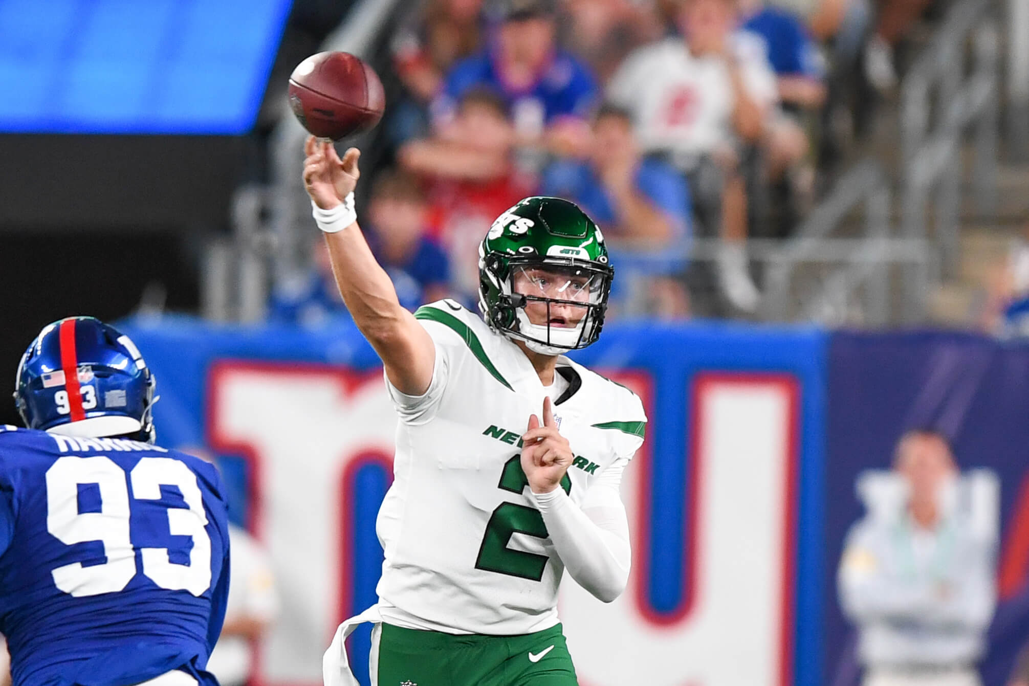 Preseason debut vs. Giants a solid first step for Jets' Zach Wilson