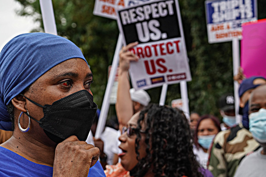 Rikers Island Correctional Officers And Medical Staff Rally In Queens ...